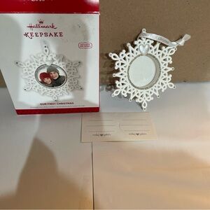 Hallmark Keepsake 2013 Ornament "Our First Christmas" NIB Picture Frame